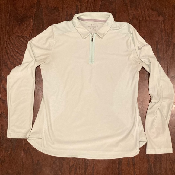 Nike Women's Golf 1/4 Zip Zonal Cooling Long Sleeve Pullover Medium Mint Green - Picture 1 of 4